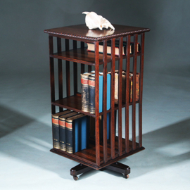 Boekenmolen of revolving bookcase ca 1900 Engeland eikenhout (No.271710)