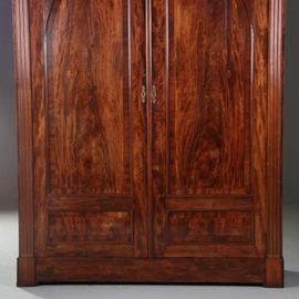 Antieke kasten / Bloemmahonie 2-deurskast Neoclassicistisch ca 1800 (No.840167)