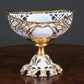 Groot tafel stuk of Piece de Milieu wit porselein met goud begin 19e eeuw (No.270160)