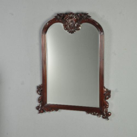 Antieke spiegels / Engelse schouwspiegel ca. 1875 met uitzonderlijk fraai geslepen glas (No.321813)