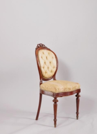 Antieke stoelen / Palissander stoel ca. 1865 authentieke bekleding zijde (No.87106)