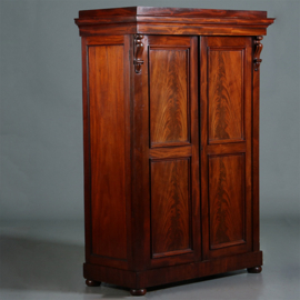 Victoriaans garderobe kast of "kapstok met deuren" praktisch interieur  ca 1870 [No.270115)