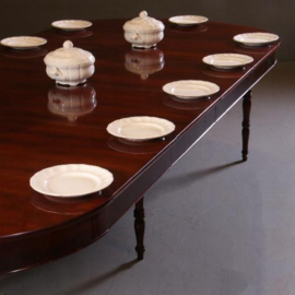 Antieke tafels / Franse  coulissentafel in smetteloos mahonie ca. 1880 voor 12 personen (No.MMTN05)