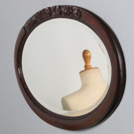 Antieke spiegel / Art & crafts spiegel Engeland ca. 1900 klein dwars ovaal (No.771852)