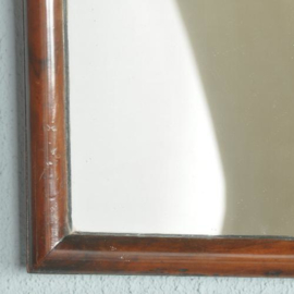 Antieke spiegels / Kleine mahonie Soester spiegel ca. 1820 met afneembaar kroontje (No.521403)