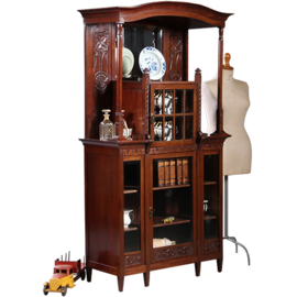 Antieke kast / Art Deco kast Salonkast of display cabinet ca 1900 mahonie (No.872037)