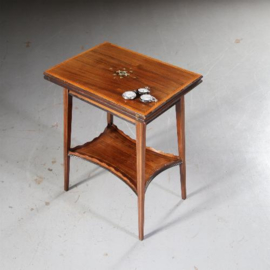 Antieke bijzettafels / Wandtafeltje of bijzettafeltje met  vergrootbaar blad ca. 1890 palissander (No.542448)