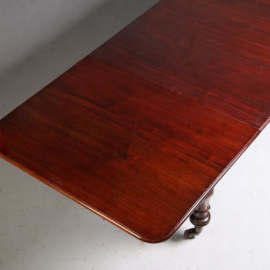 Antieke tafel / Victoriaanse mahonie pull out table ca. 1865 tot 3,39 m lengte  (No.630945)