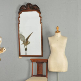Antieke spiegels / Soester schouwspiegel ca. 1910 met bijzonder fraaie afneembare  gestoken kroon (No.2721665)