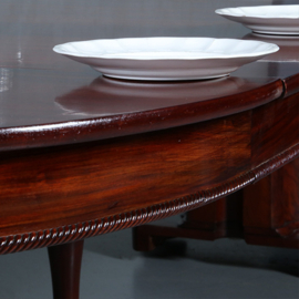 Ronde Biedermeier coulissentafel tot 12 max 14 personen verlengbaar (No.281440)