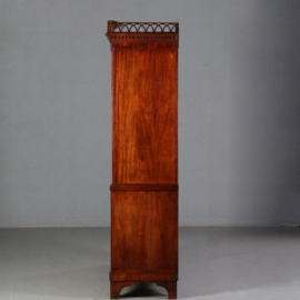 Antieke kast / Hollands Directoire kabinet  ca. 1810 met messing biezen (No.671936)