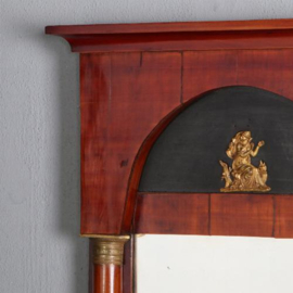 Antieke spiegel / Empire spiegel ca. 1820 met brons en zwart (No.681423)