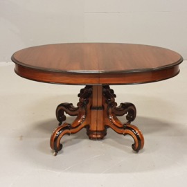 Antieke tafel / Indrukwekkende Coulissetafel ca. 1870 uitschuifbaar tot zeker 20 couverts  (No.370552)