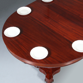 Ronde Biedermeier coulissentafel tot 12 max 14 personen verlengbaar (No.281440)