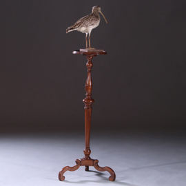 Hollandse hoge lampetafel, piedestal of gueridon ca 1890 notenhout (No.222135)