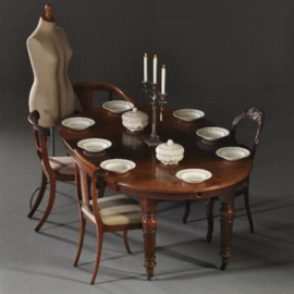 antieke tafel / Victoriaanse wind out table notenhout ca. 1880 met slinger (No.293052)