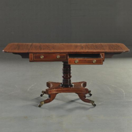 Antieke bijzettafels / Schrijftafels / Mahonie pembroke table ca. 1850 met 2 laden. (No.272156)