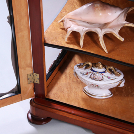 Vitrine of display cabinet in mahonie met interieur van vogeloog ca 1860 Willem III (No.991920)