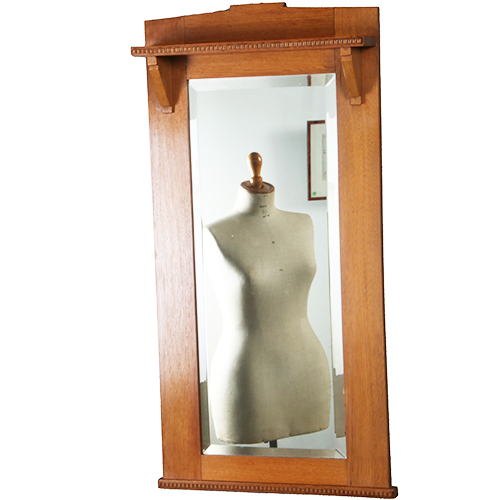 Art Deco of Haagse School spiegel facet geslepen met console ca 1920 (290823) - 1,11 m hoog
