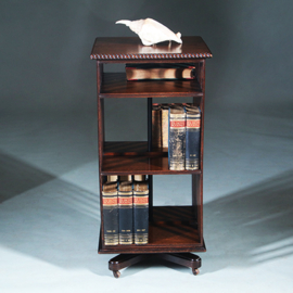 Boekenmolen of revolving bookcase ca 1900 Engeland eikenhout (No.271710)