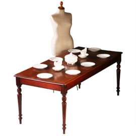 Lange tafel in essenhouten  werktafel of keukentafel in prachtige oude kleur [No.211730)