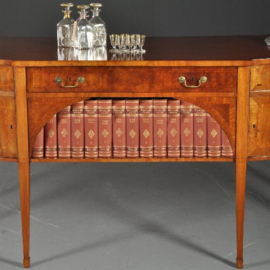 Antieke kast / Notenhouten sideboard ca. 1900 met geheime jalousie compartiment (No.281104)