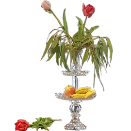 Piece de milieu of tafelstuk / centerpiece 3 etages in kristal ca 1860 (No.422051)