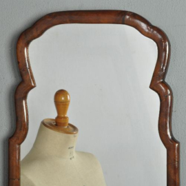 Antieke spiegels / Schouwspiegels / Hollandse soester spiegel ca. 1900 in notenhout (No.521405)