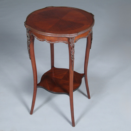 Mahoniehouten Lodewijk XI stijl bijzettafeltje of wijntafeltje ca 1900 (No.440565)