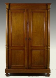 Antieke kast / Hollandse notenhouten 2-deurskast ca. 1880 (No.76158)