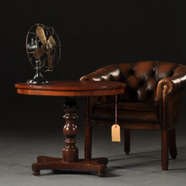 Antieke bijzettafels / wijntafels / Ovaal Willem III tafeltje / salontafeltje ca. 1870  in mahonie (No.472055)