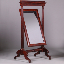 Hollandse Biedermeier passpiegel kantelbaar origineel glas ca 1825 (No.412025)