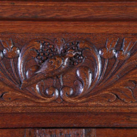 Antieke kast / Hollands tafelkastje / Hollands tafelkastje / Rariteitenkabinetje ca. 1875  eiken met zwarte accenten (No.640852)