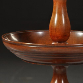 Antieke bijzettafels / wijntafels / Handwerktafel of tricoteuse met knottenmandje ca. 1860 Hollands (No.470750)