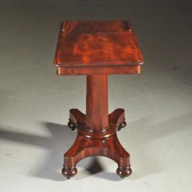 Antieke bijzettafels / Engelse ontbijttafel / sidetable / dubbele-lezenaar ca. 1860 mahonie (No.361121)