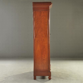 Antieke kast / Hollandse mahoniehouten boekenkast / servieskast ca. 1860 bijzonder fijne kwaliteit meubelmakerswerk (No.170354)