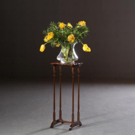 antieke bijzettafel / Mahoniehouten lampentafeltje ca.1890 zeer hoog en rank model (No.671940)