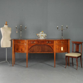 Antieke kast / Notenhouten sideboard ca. 1900 met geheime jalousie compartiment (No.281104)