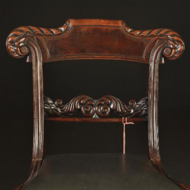 Antieke stoelen / Stel van 6 Vicoriaanse stoelen ca. 1850 mahonie (No.332031)