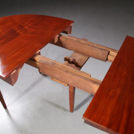 Antieke tafels / Zeer smalle coulissetafel Hollands ca. 1800 met 2 bladen max 2,19m. ca 8 personen  (No.692455)