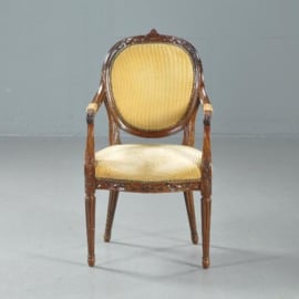 Antieke stoelen / stel van 8 antieke hollandse mahoniehouten stoelen ca. 1790 (No.402556)