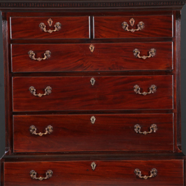 Kleine Tallboy of Chest on Chest ca.1790 in mahonie (No.910815)