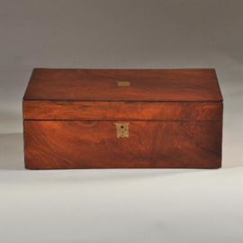 Antiek varia / Antieke campaign / writingbox of Schrijfkist zwart leer ca. 1825 (No.998761)