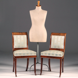 Antieke stoelen / Stel van 6 Empire eetkamerstoelen ca 1800 incl stoffering naar wens (No.901245)