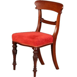 Antieke stoelen / Stel van 6 mahonie eetkamerstoelen ca. 1840 William IV / Victoriaans (No.532111)