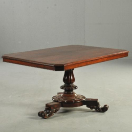 Antieke tafel / Eetkamertafel  Victoriaanse palissander tilttoptable ca. 1850 (No.222426)