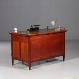 Antiek bureau / Hollands art Nouveau bureau met geldlade en postklemmen ca. 1895 (No.752832)