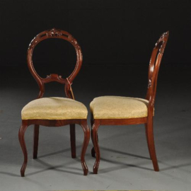 Antieke stoelen / Stel van 4 elegante Zweedse eetkamerstoelen ca. 1870   (No.450218)