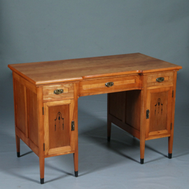 Satijnhouten bureau met zwarte accenten Hollands ca 1910 (No.283010)