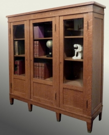 Antieke kast / Art  Deco boekenkast zeer strakke kast met mooie details (No.77135)